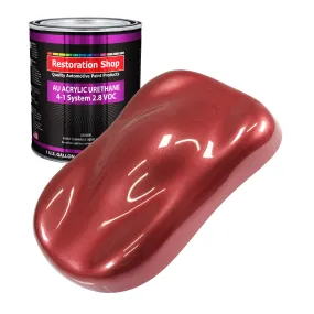 Candy Apple Red Metallic Acrylic Urethane Auto Paint - Gallon Paint Color Only - Professional Single Stage Gloss Automotive Car Truck Coating, 2.8 VOC