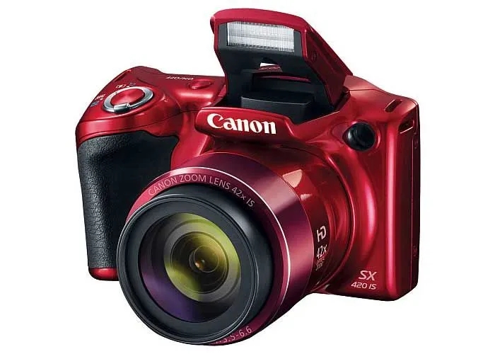 Canon PowerShot SX420 IS Red Digital Camera - 1069C001