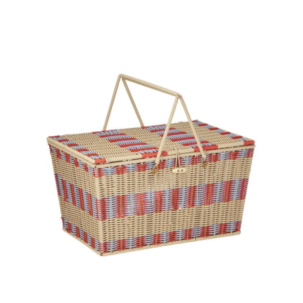 Capri Woven Basket Red/Blue 45x30x25cm