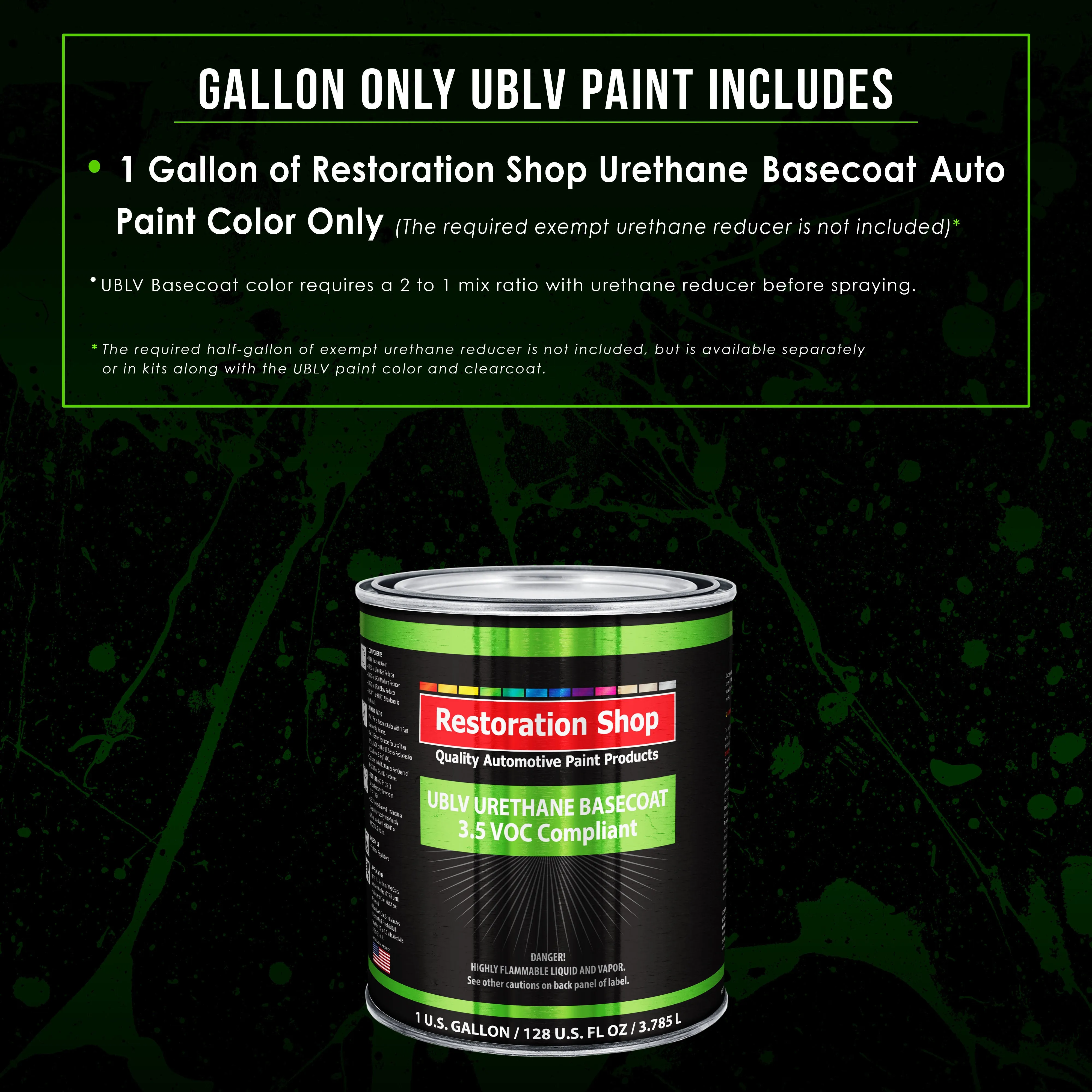 Charcoal Gray Firemist - LOW VOC Urethane Basecoat Auto Paint - Gallon Paint Color Only - Professional Gloss Automotive Car Truck Refinish Coating