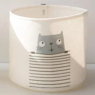 Chic Eco-Friendly Ivory Felt Organizer Basket - Stylish Home Storage Solution