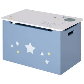 Children's Toy Storage Chest - Blue Wooden Organizer