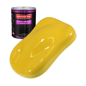 Daytona Yellow Acrylic Urethane Auto Paint - Quart Paint Color Only - Professional Single Stage High Gloss Automotive, Car, Truck Coating, 2.8 VOC