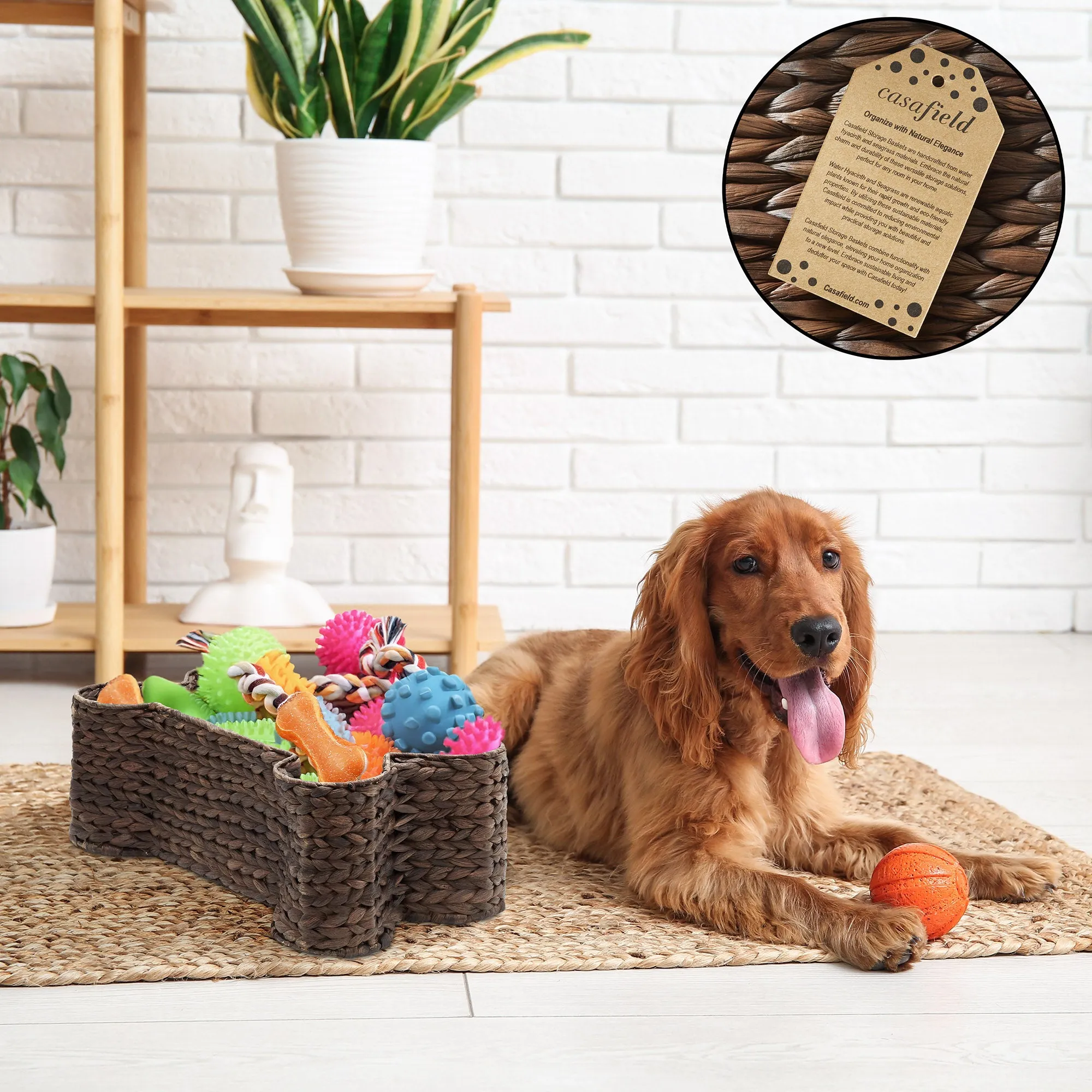 Dog Bone Shaped Basket for Pet Toys