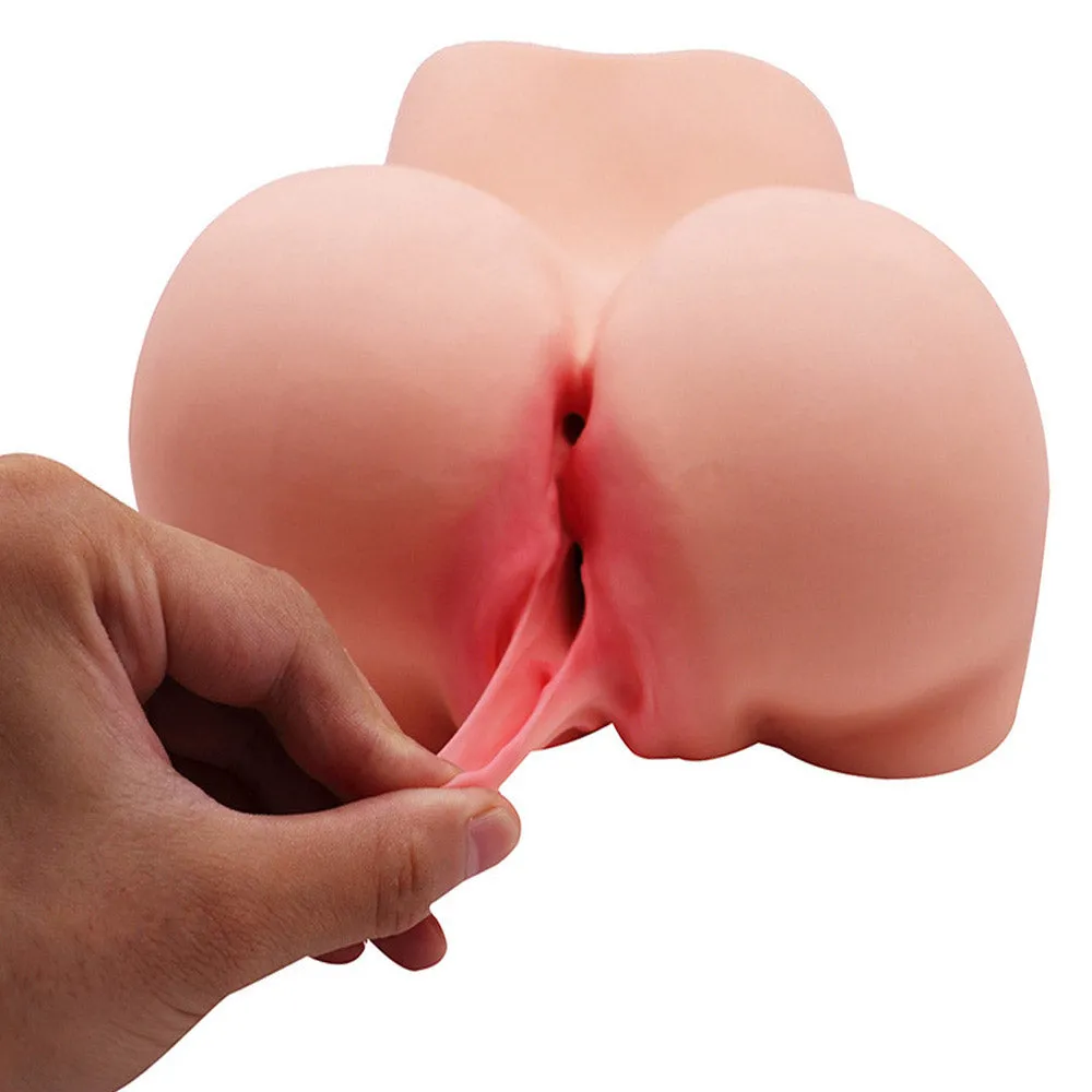 E3 Fat Girl Realistic Ribbed Vagina and Ass Masturbator 6 lb