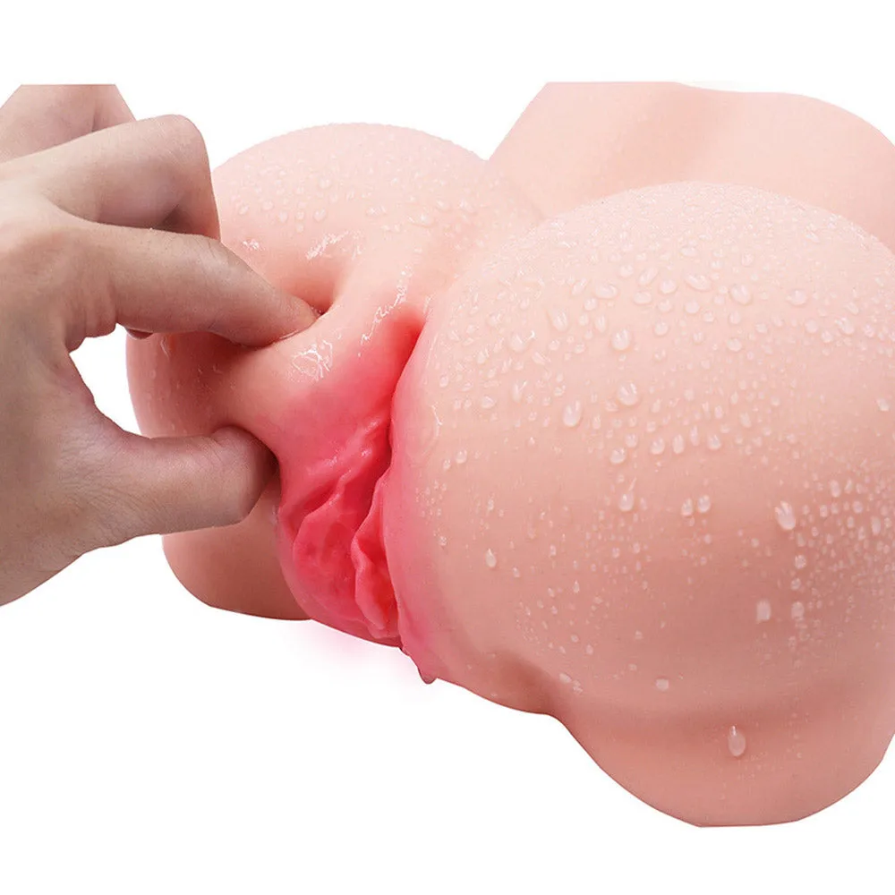 E3 Fat Girl Realistic Ribbed Vagina and Ass Masturbator 6 lb