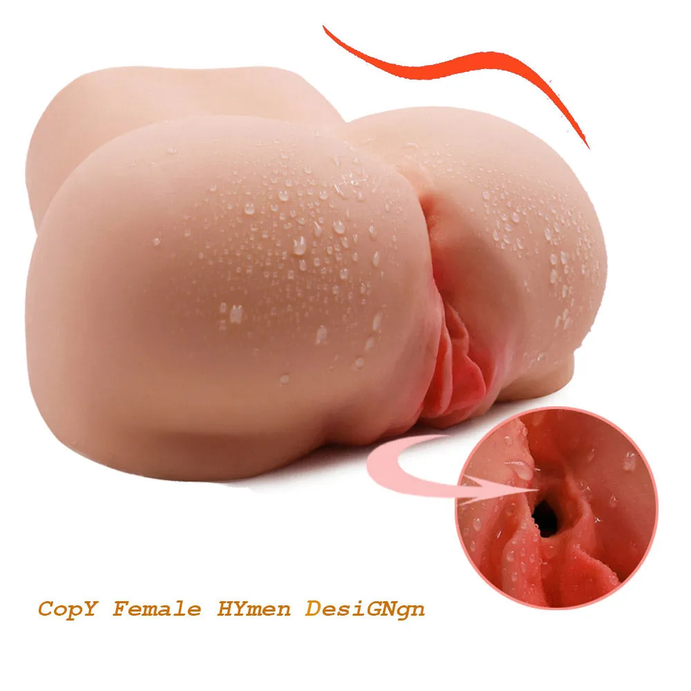 E3 Fat Girl Realistic Ribbed Vagina and Ass Masturbator 6 lb