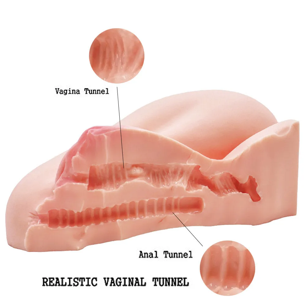 E4 Jessica Realistic Ribbed Vagina and Ass Masturbator 6 lb