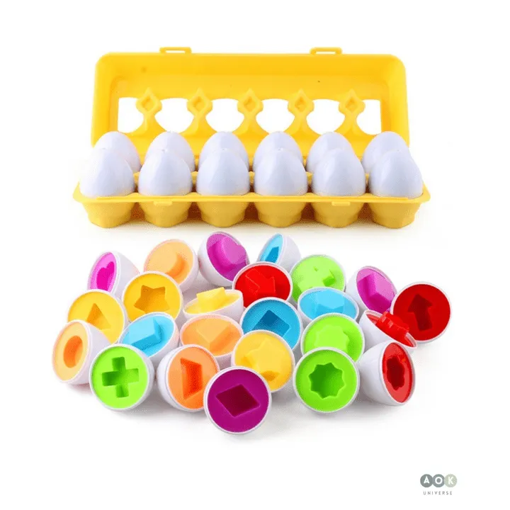 Eggs Puzzle Set Colors Sorts Toys