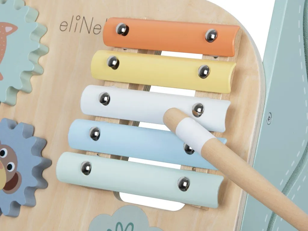 EliNeli Multifunktionale Lauflernwagen aus Holz - Pastel