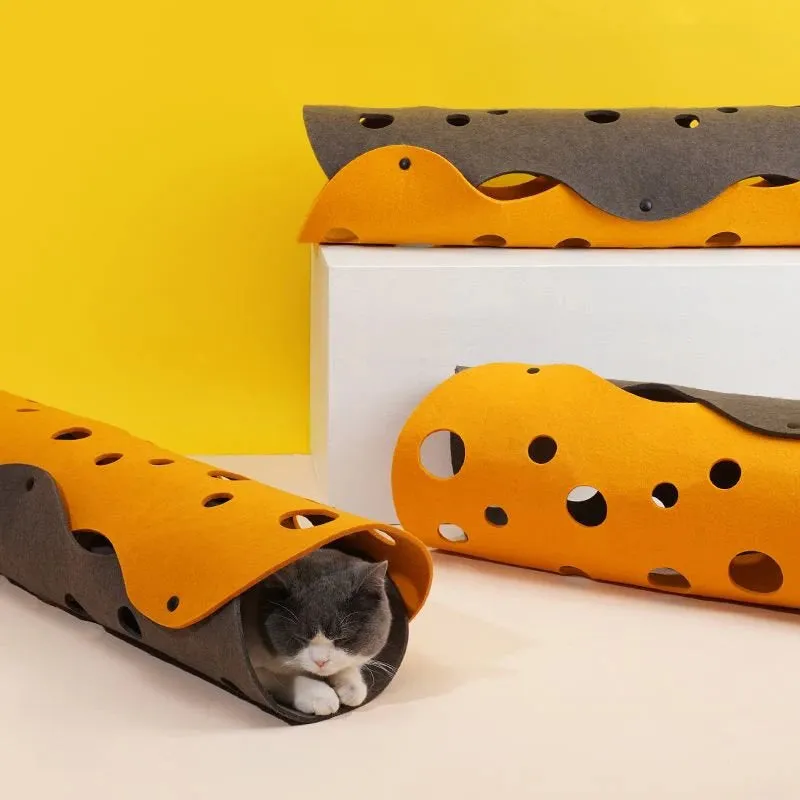 Extendable DIY Play Cat Tunnel Cheese Mat