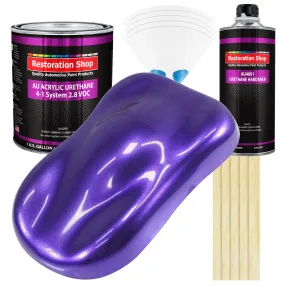 Firemist Purple Acrylic Urethane Auto Paint - Complete Gallon Paint Kit - Professional Single Stage Automotive Car Truck Coating 4:1 Mix Ratio 2.8 VOC