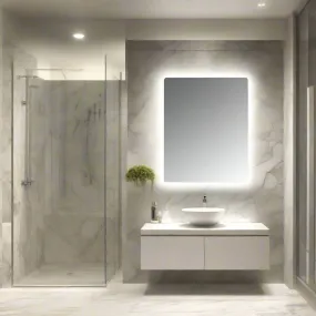 Frameless LED Rectangle Mirror | 600*750MM | Demister | 3 Colour Choices