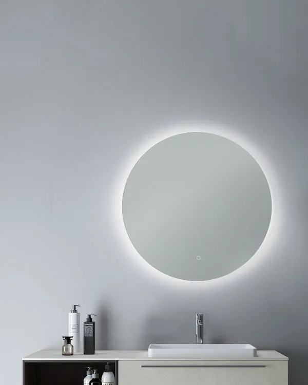Frameless LED Round Mirror | 800MM | Demister | 3 Colour Choices