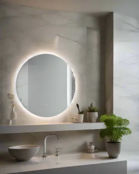Frameless LED Round Mirror | 800MM | Demister | 3 Colour Choices