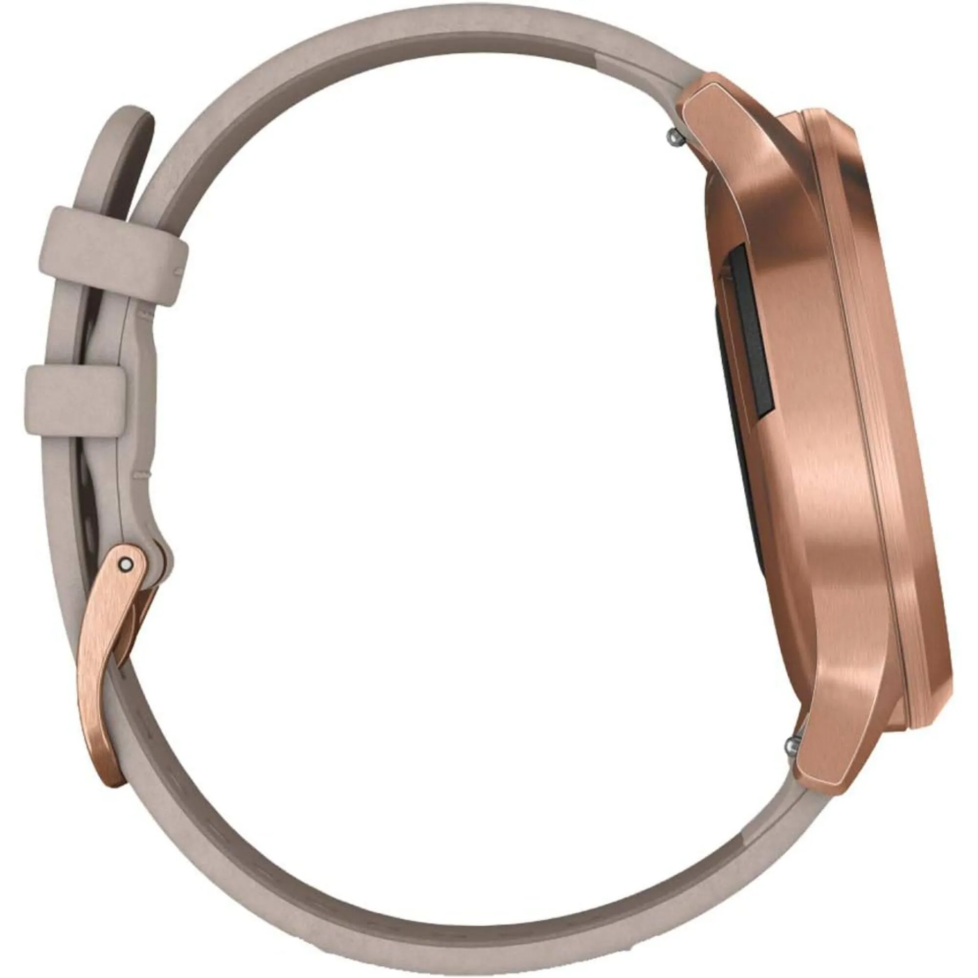 Garmin Unisex Smartwatch - Vivomove HR Rose Gold Dial Leather Strap | 010-01850-19