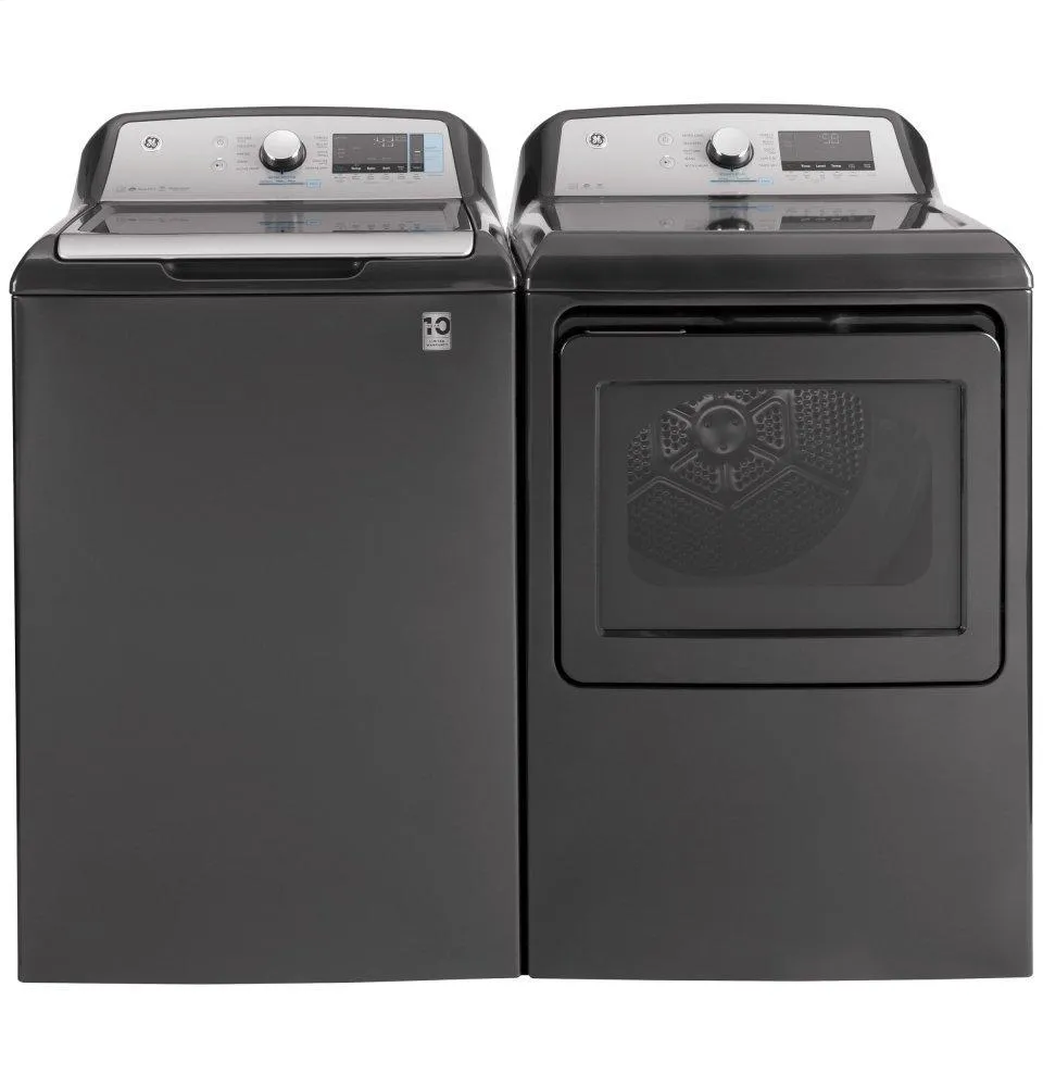 GE® 7.4 cu. ft. Capacity Smart aluminized alloy drum Electric Dryer with Sanitize Cycle and Sensor Dry