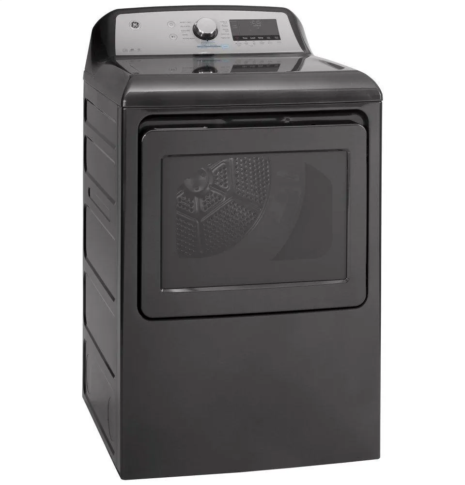 GE® 7.4 cu. ft. Capacity Smart aluminized alloy drum Electric Dryer with Sanitize Cycle and Sensor Dry