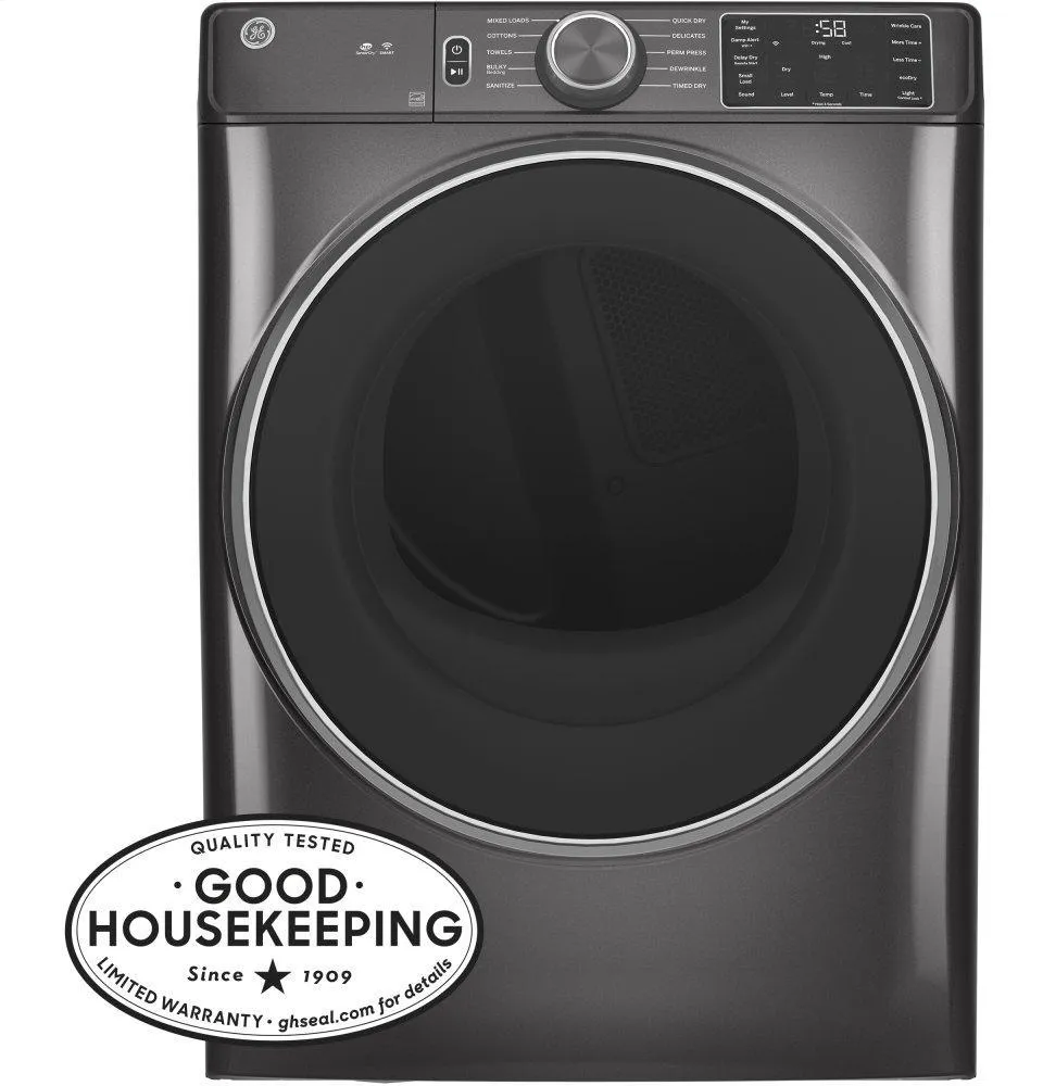GE® 7.8 cu. ft. Capacity Smart Front Load Electric Dryer with Sanitize Cycle
