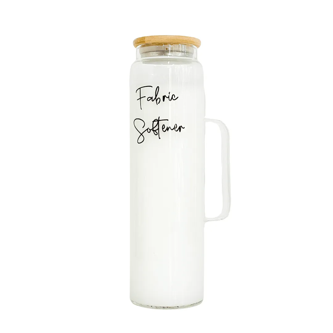 Glass Laundry Liquid Bottle with with Handle - 1L