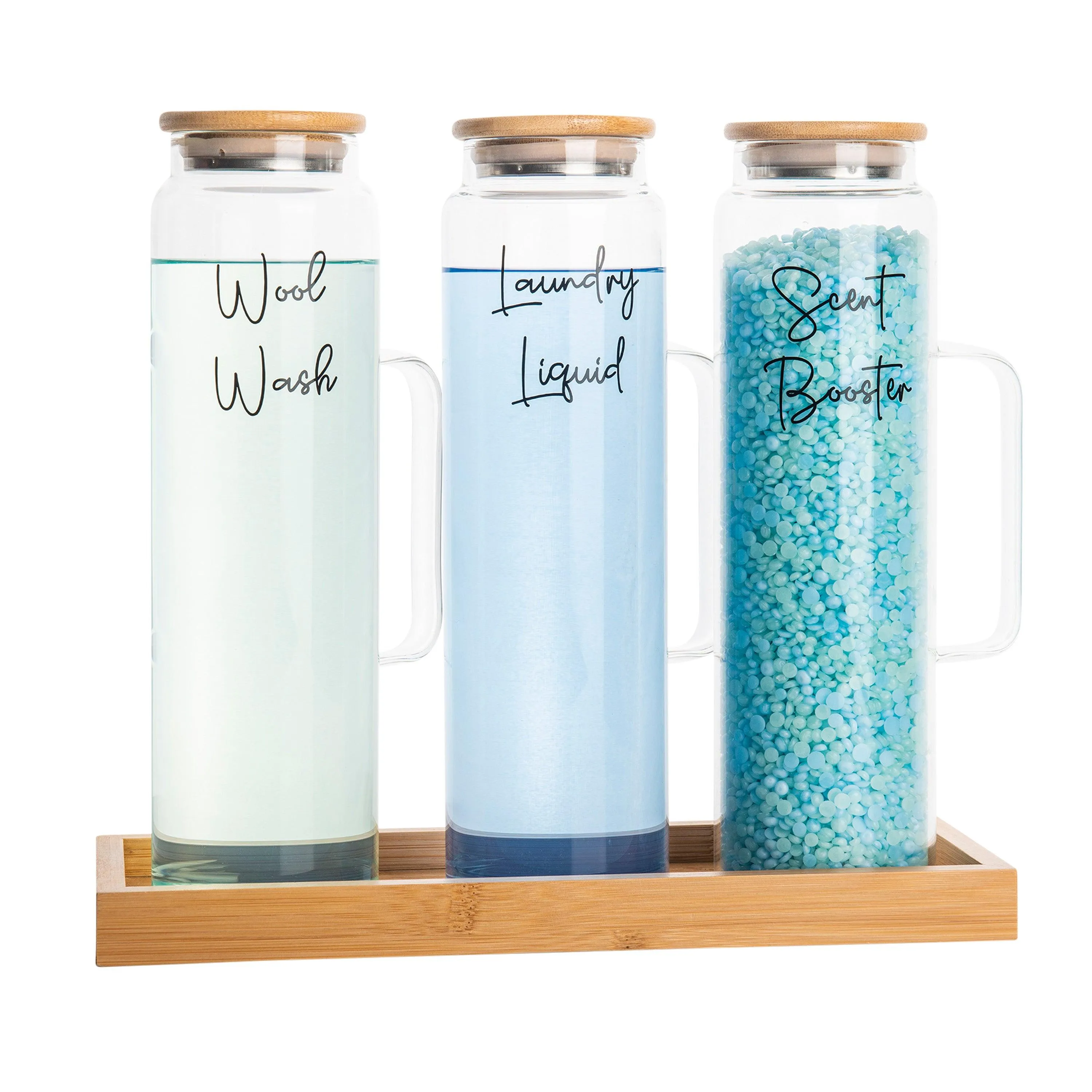 Glass Laundry Liquid Bottle with with Handle - 1L