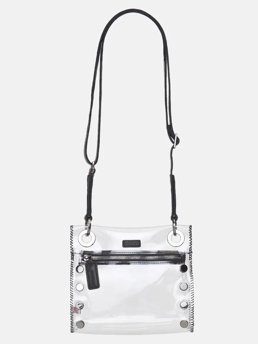 Hammitt Los Angeles Tony Small Crossbody Bag in Clear Black & Gunmetal
