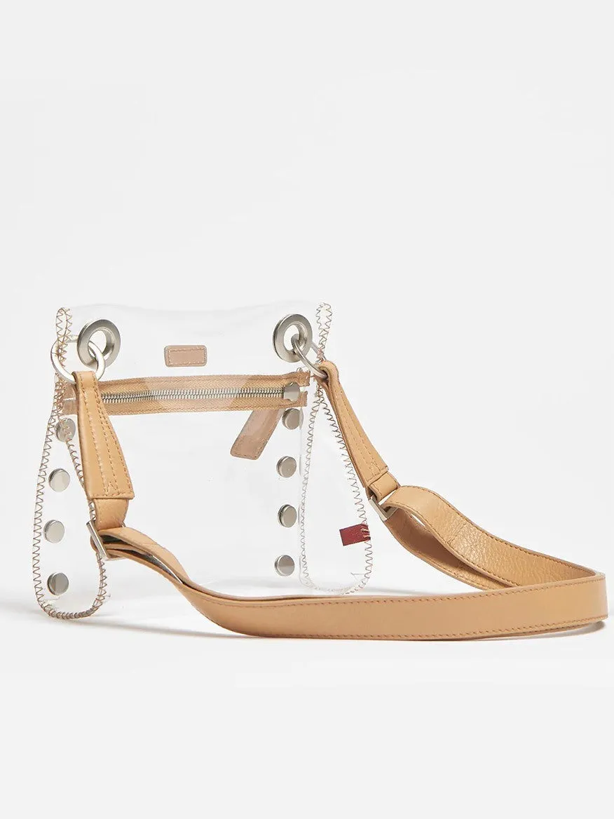 Hammitt Los Angeles Tony Small Crossbody Bag in Clear Toast Tan