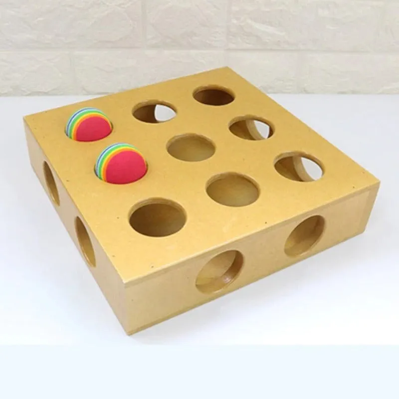 Hide And Seek Cat Toy Box Peek-a-Prize Interactive Cat Toys
