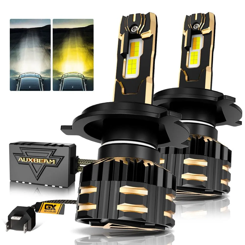High Power & Brightness GX Bi-Color Series 25000LM 110W LED Headlight Bulbs Dual Color Switchback