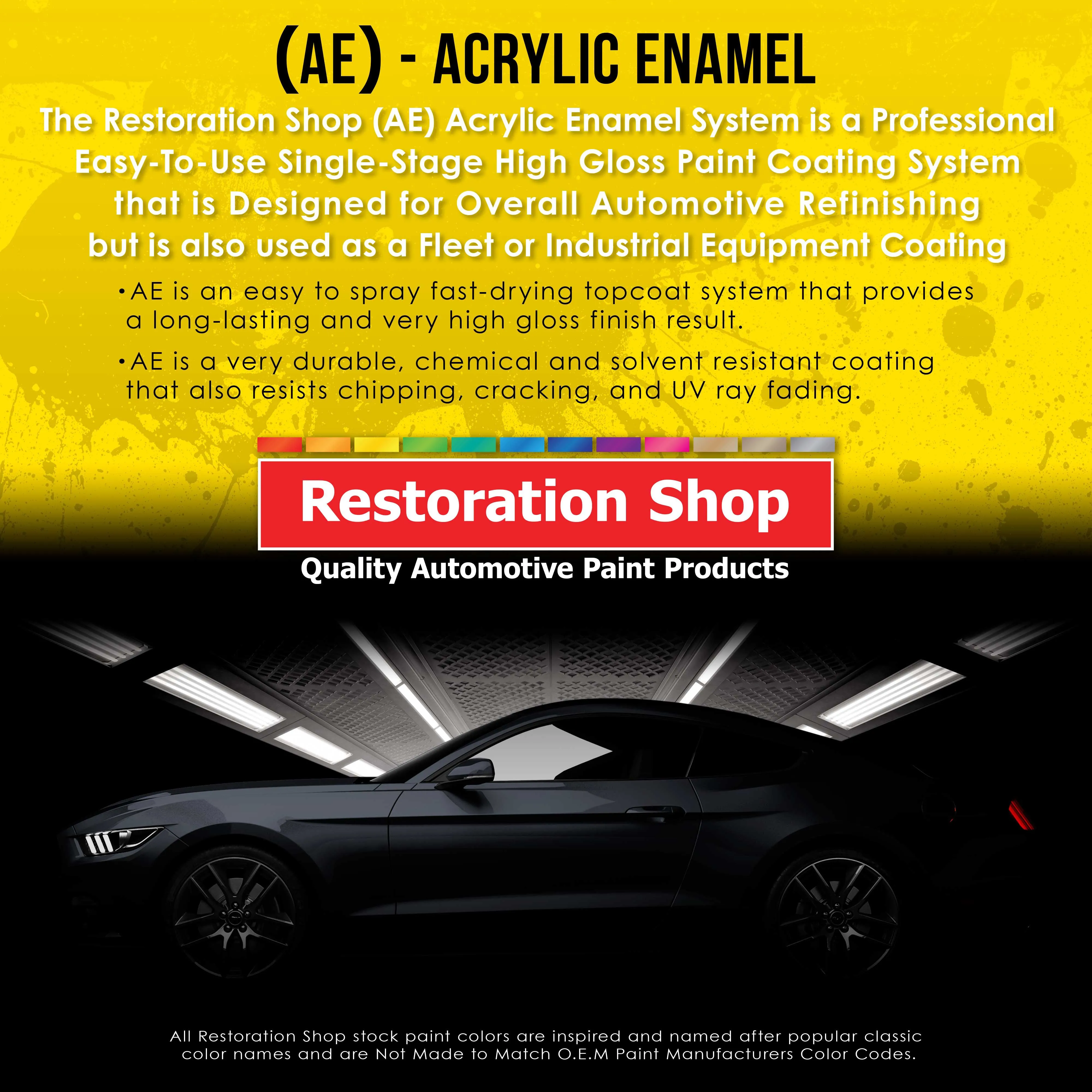 Hugger Orange Acrylic Enamel Auto Paint - Complete Gallon Paint Kit - Professional Single Stage Automotive Car Truck Coating, 8:1 Mix Ratio 2.8 VOC