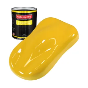 Indy Yellow Acrylic Enamel Auto Paint - Quart Paint Color Only - Professional Single Stage High Gloss Automotive Car Truck Equipment Coating, 2.8 VOC