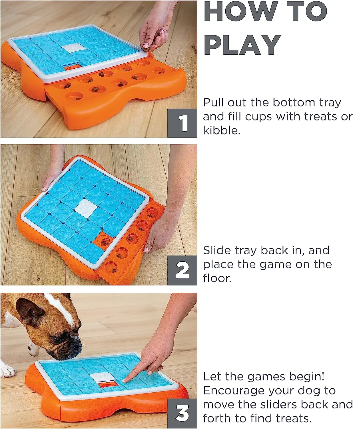 Interactive Toy - Challenge Slider Interactive Treat Puzzle - Dog Toy - Dog Puzzle