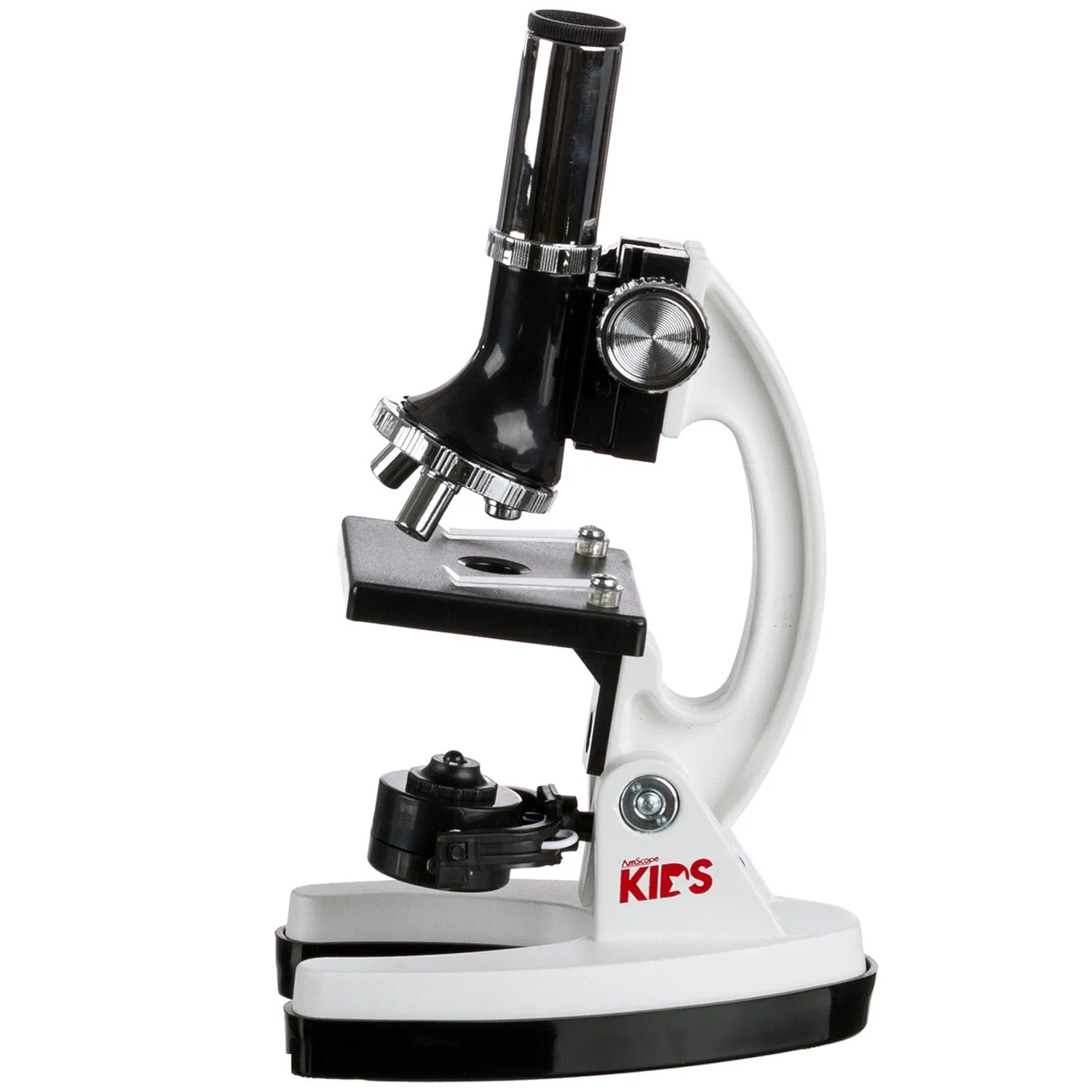IQCrew By AMSCOPE M30 Series KIDS Compound Microscope 120X-1200X Magnification 48pc Metal Arm Educational Starter Biological Microscope Kit