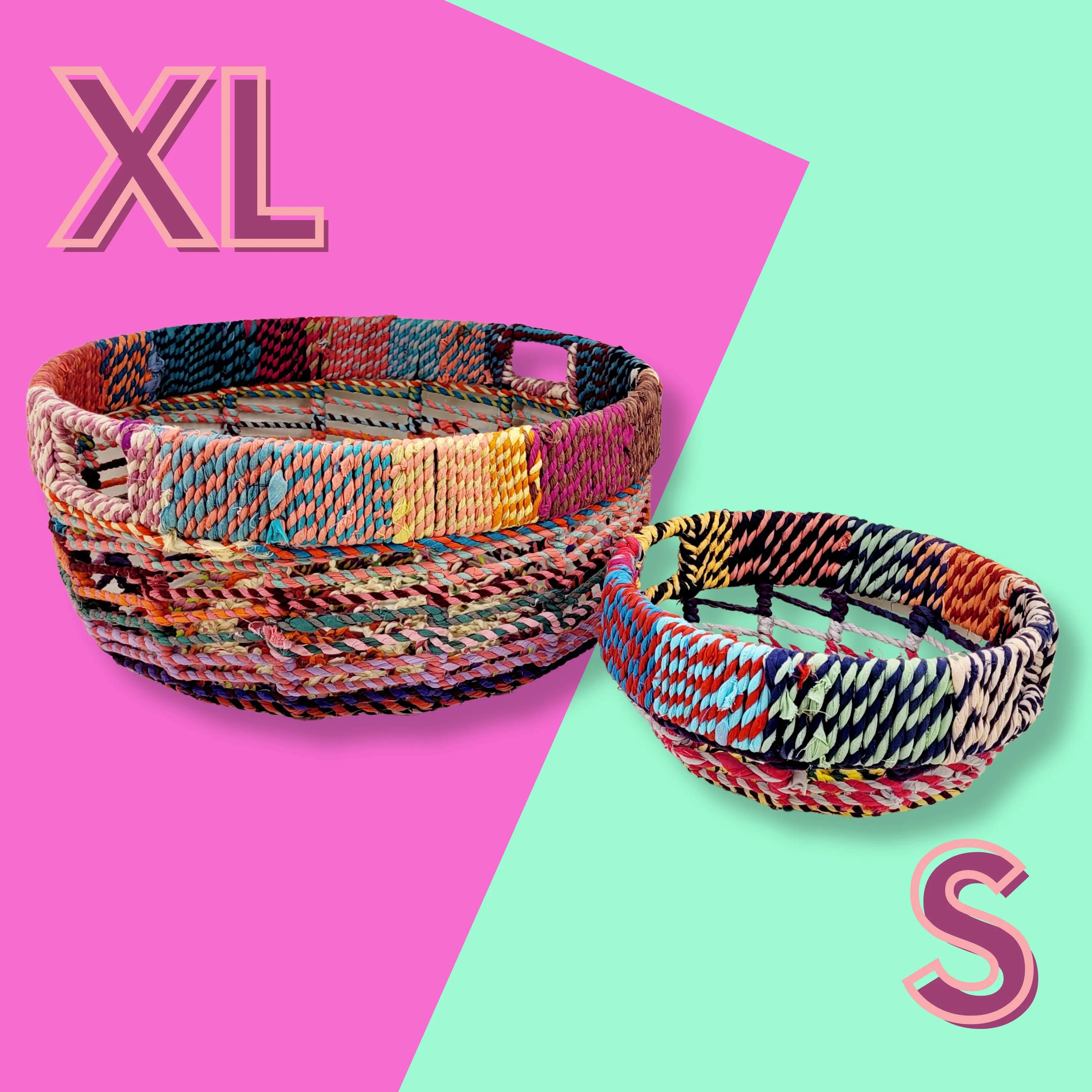 Jute Woven Baskets Round