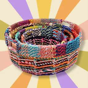 Jute Woven Baskets Round