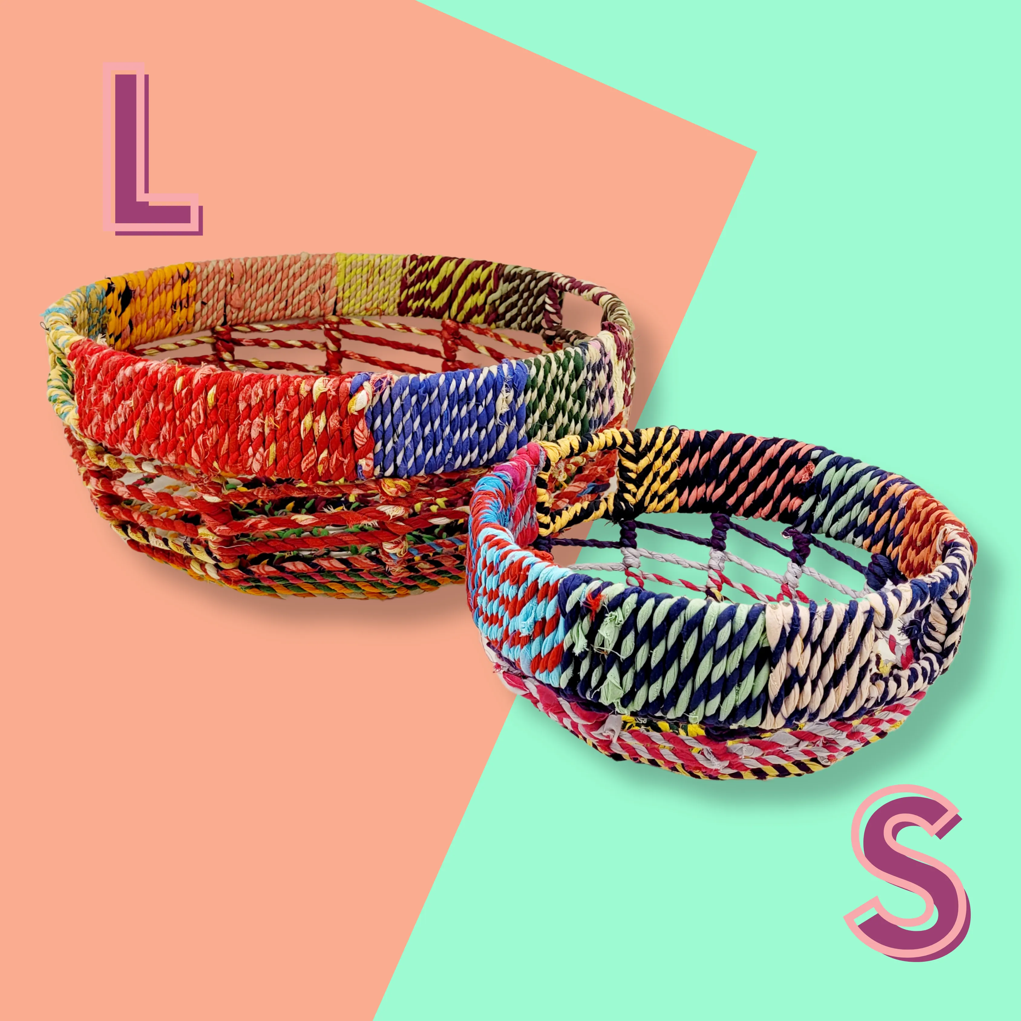 Jute Woven Baskets Round