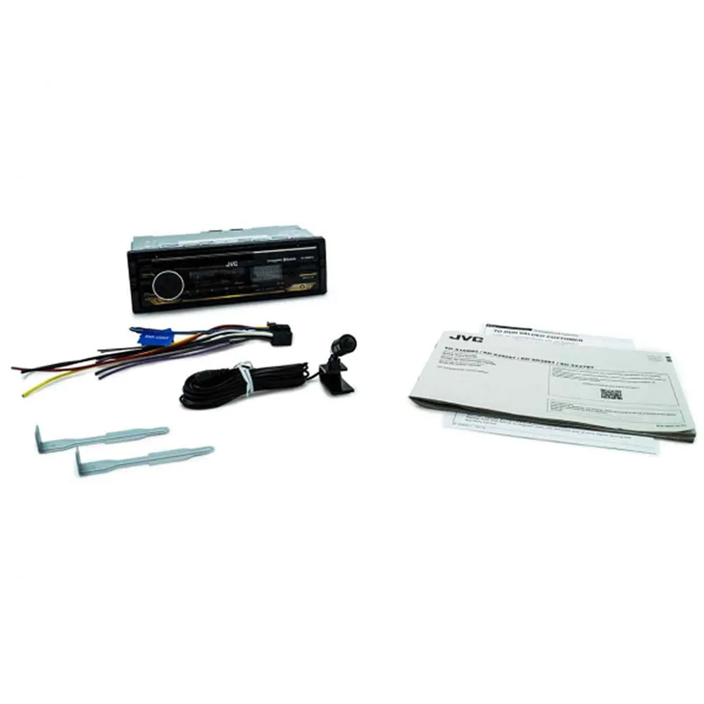 JVC Digital Media Mechless LED Receiver Bluetooth iPhone Alexa USB KD-X380BTS