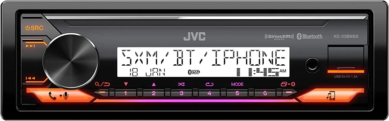 JVC KD-X38MBS Digital Media Receiver for Jeep, Powersports or Marine Applications (Does Not Play Discs)