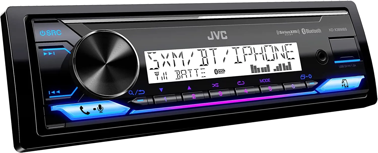 JVC KD-X38MBS Digital Media Receiver for Jeep, Powersports or Marine Applications (Does Not Play Discs)