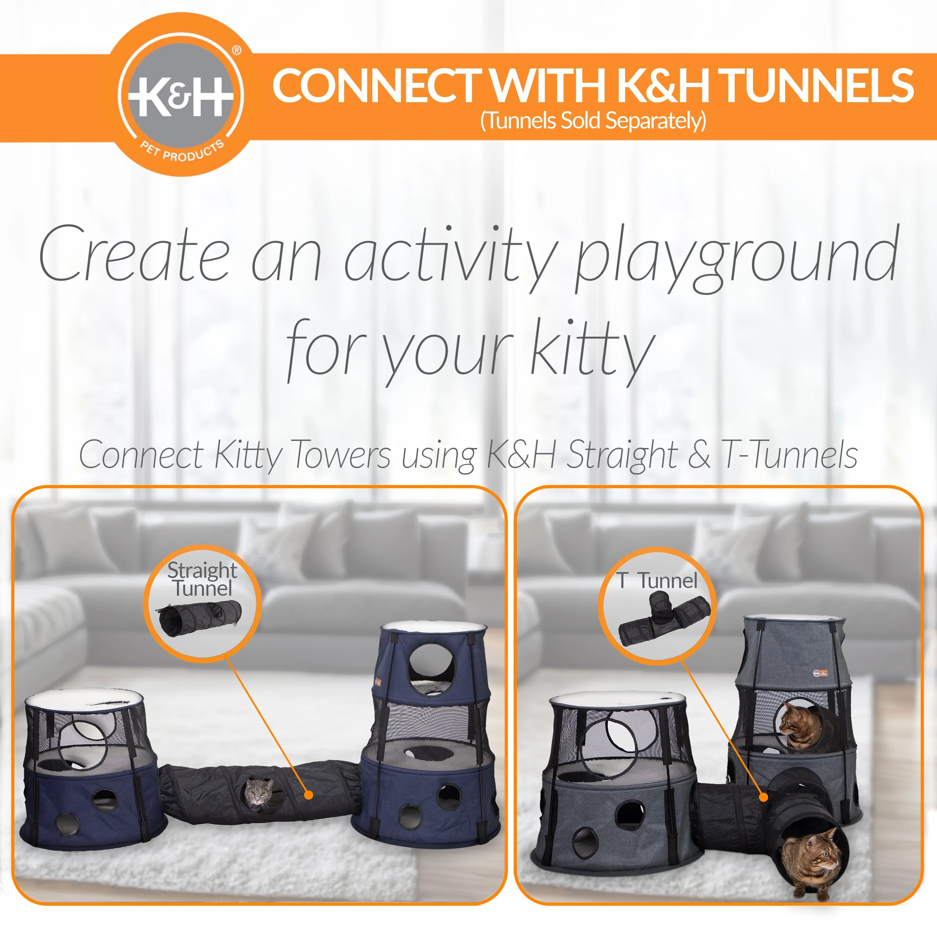 K&H Cat Straight Tunnel Toy Cat Tube