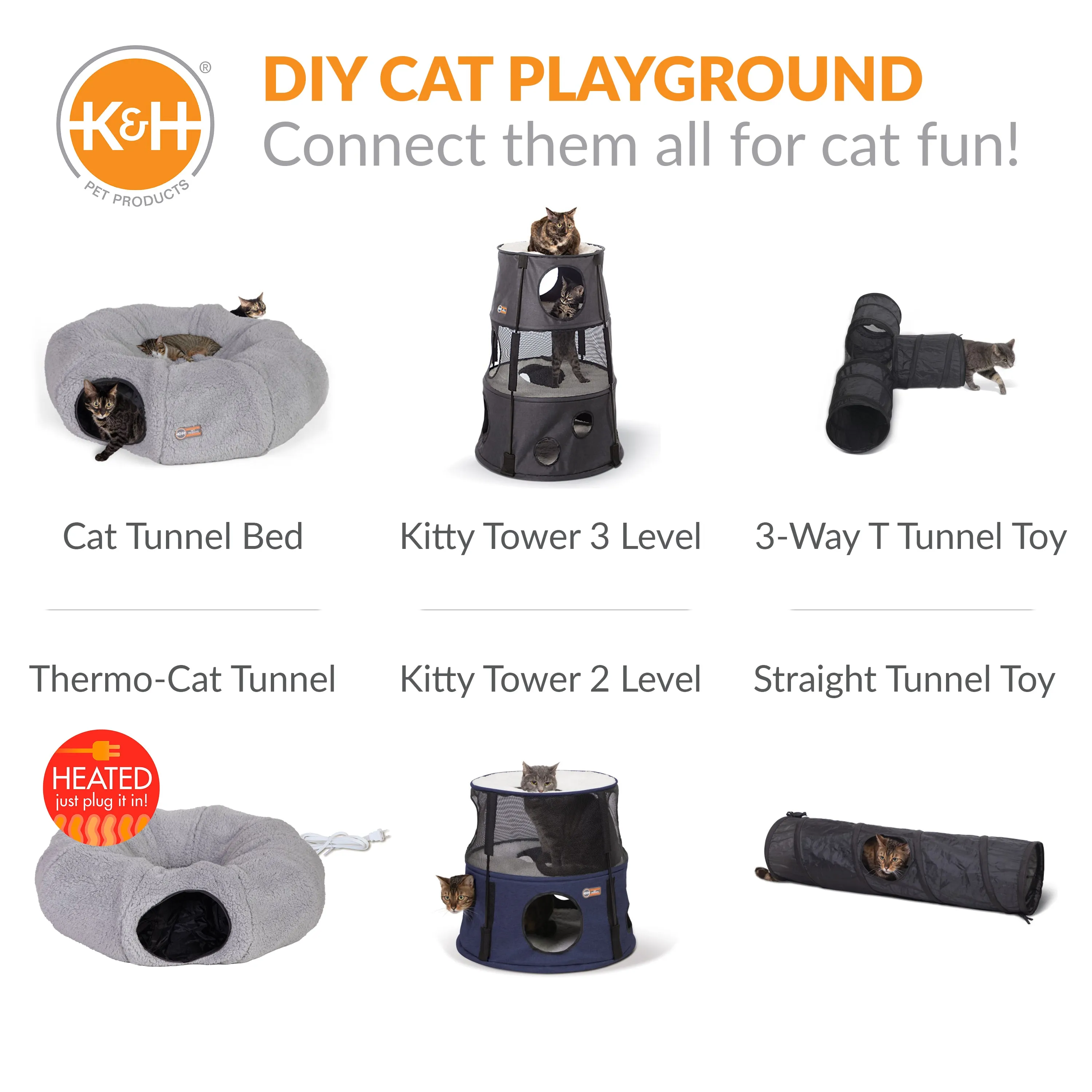 K&H Cat Tunnel Bed (Heated or Unheated)