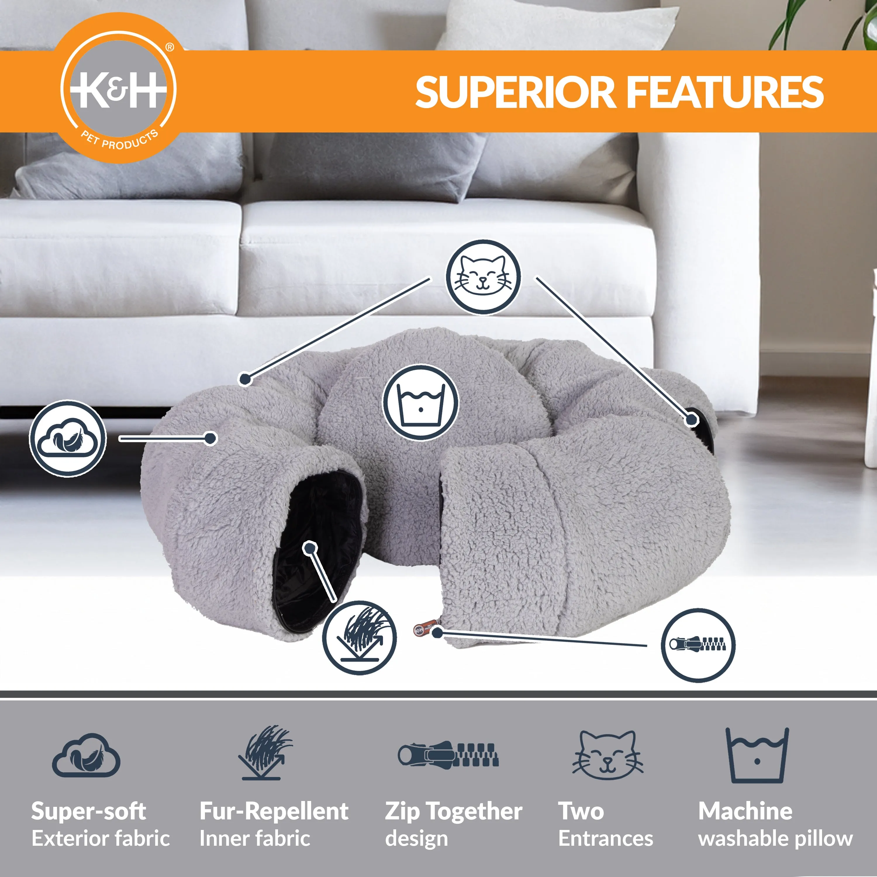 K&H Cat Tunnel Bed (Heated or Unheated)