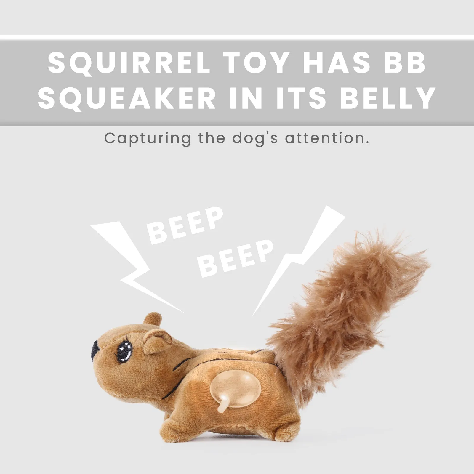 Laifug Hidden Squirrel Plush Dog Toy