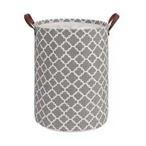 Laundry Basket with Handle-Grey Diamond