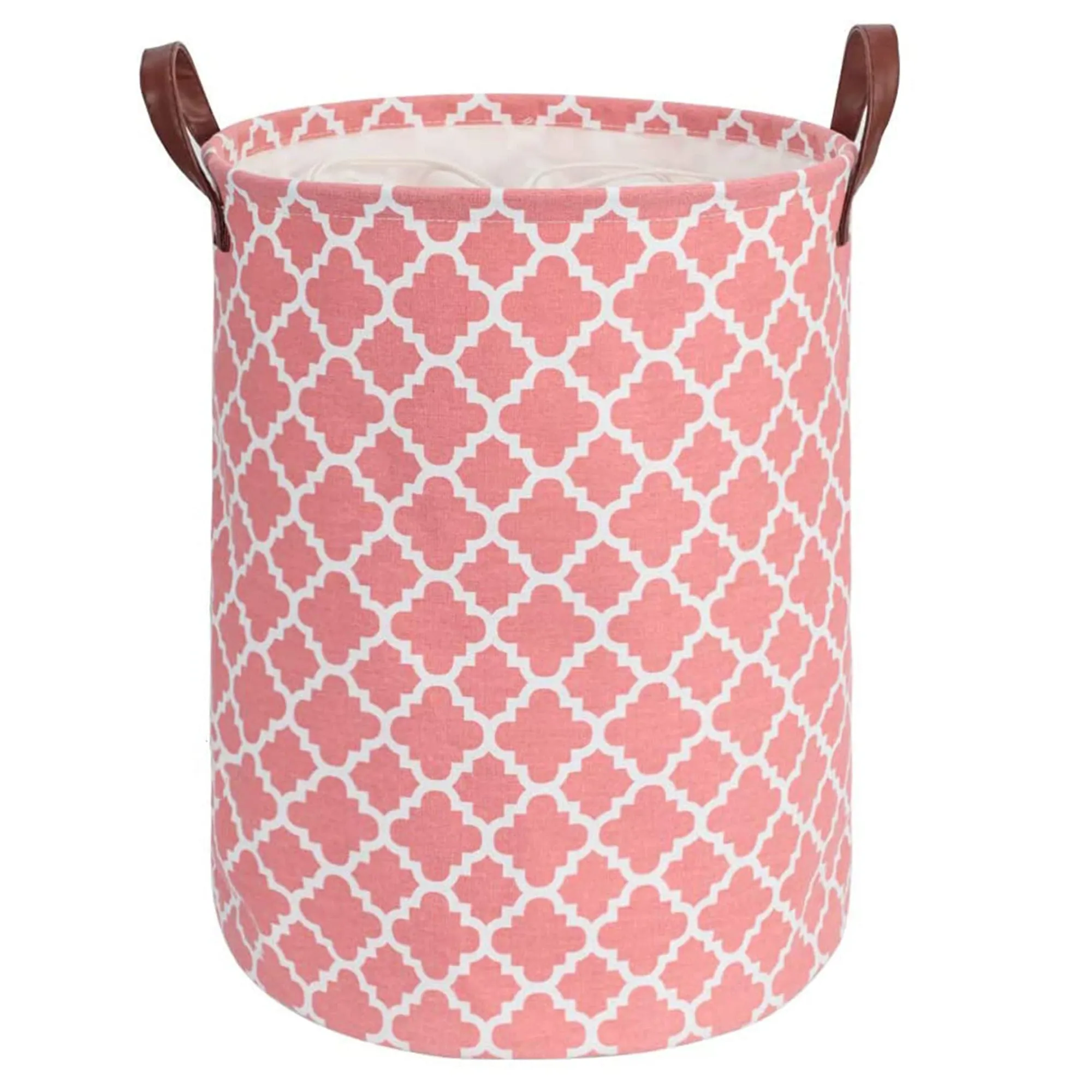 Laundry Basket with Handle-Pink Diamond