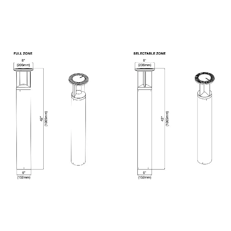 LEDvance 16W/20W/24W LED Performance Class Dual Selectable Bollard