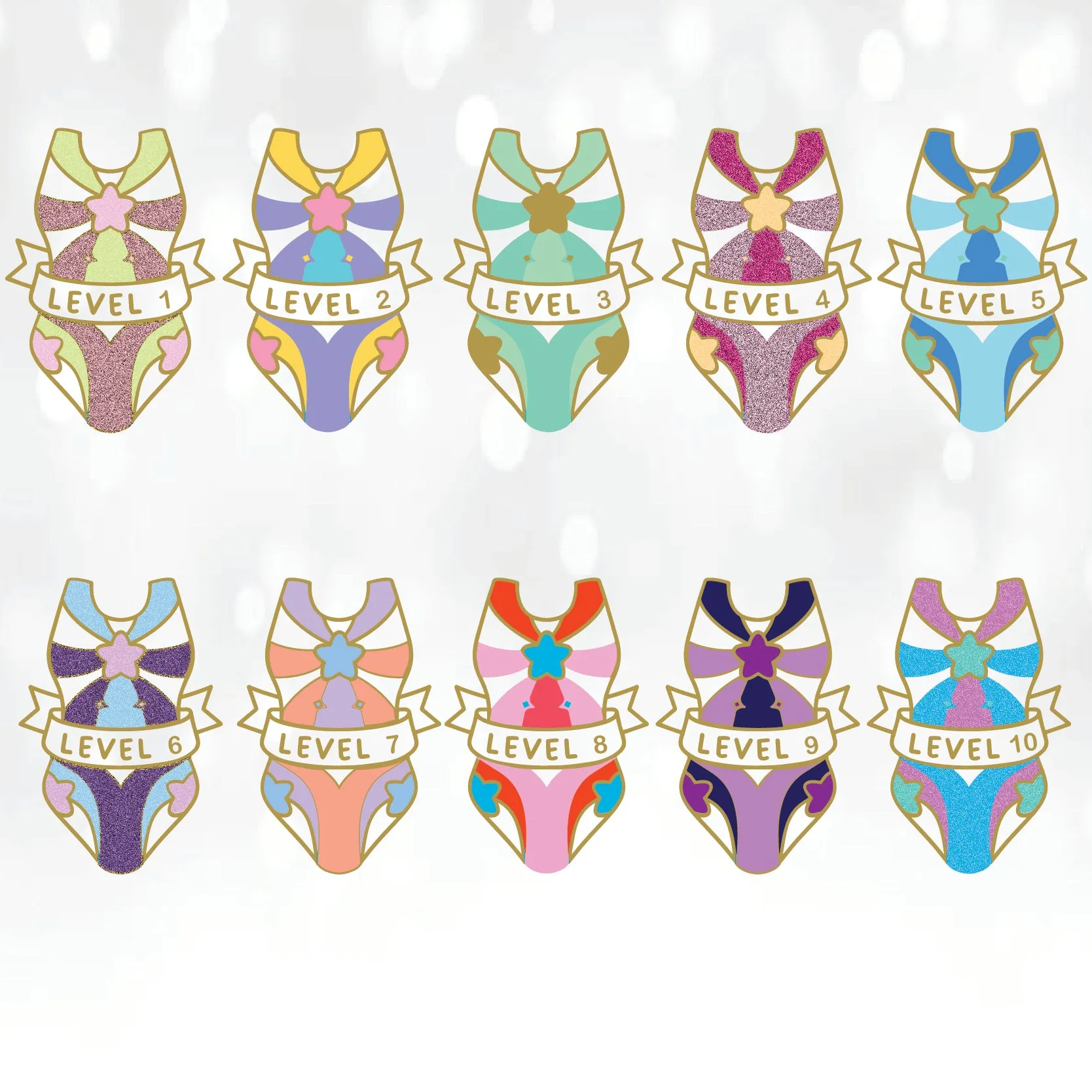 Leotard Level Pin- Level 1-10