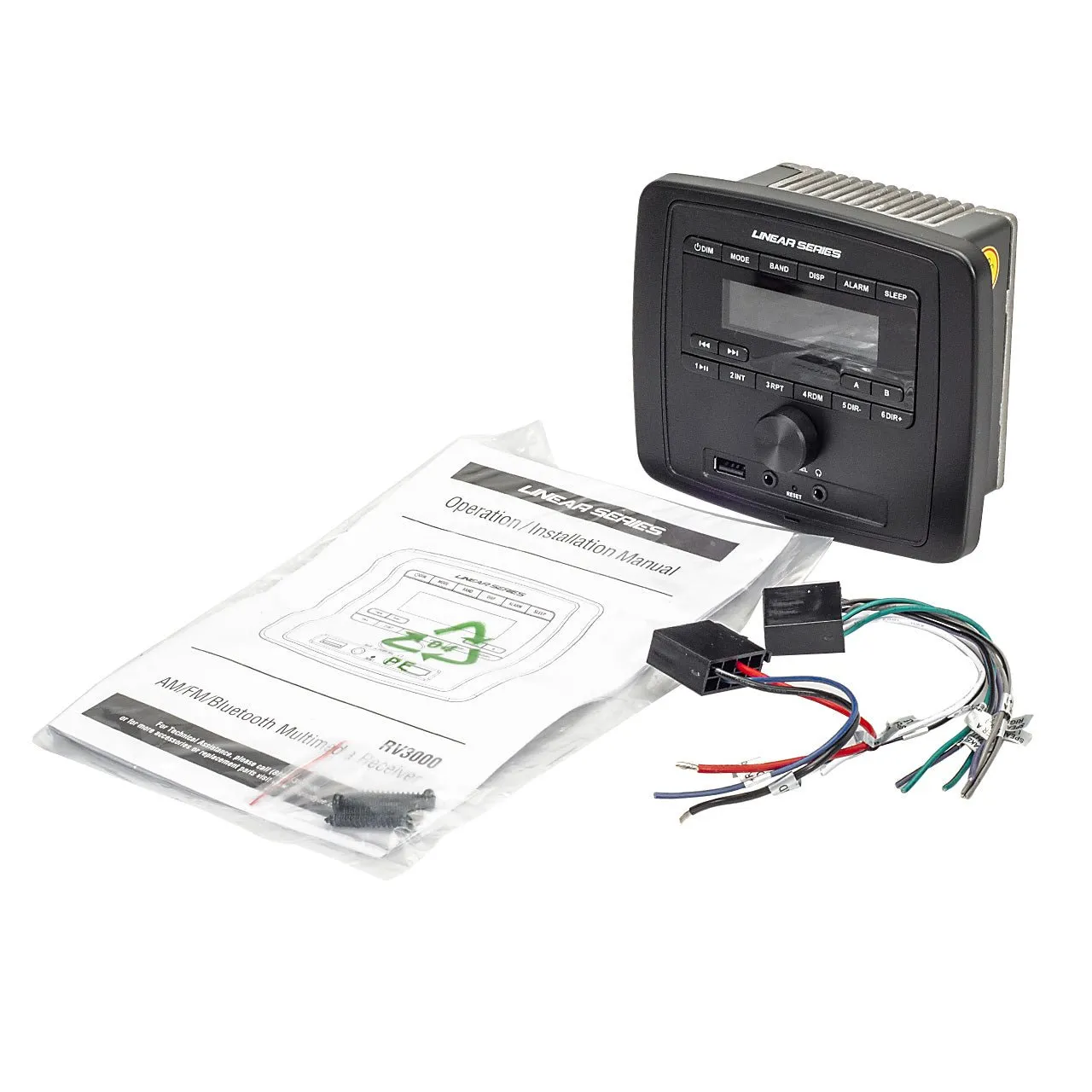 Linear Series RV3000  AM/FM & USB/BT Deckless Wall Mount Receiver