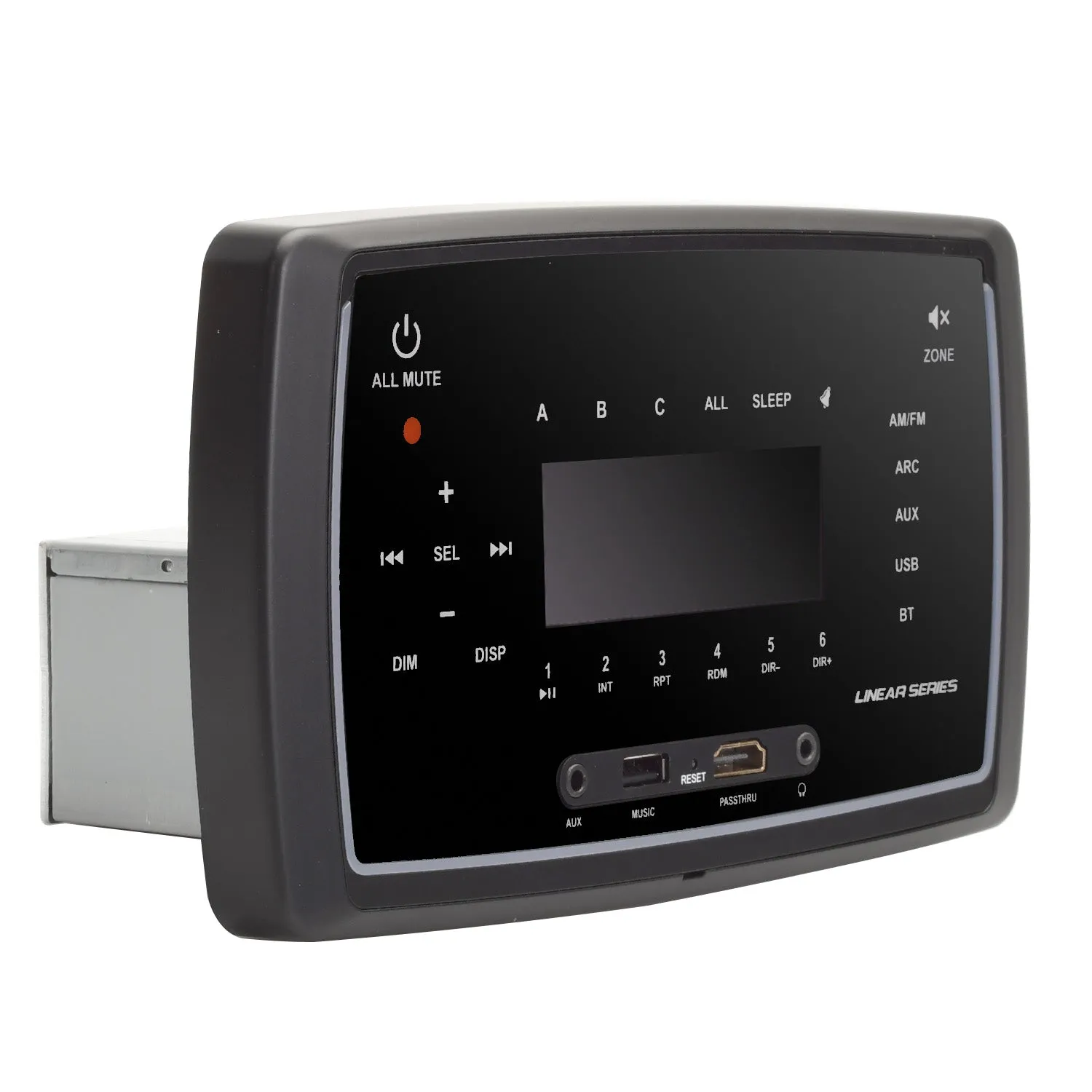 Linear Series RV6400S | Wall Mount Touch Screen Single Din AM/FM/BT/3-Zone Receiver