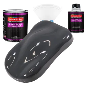 Machinery Gray Acrylic Urethane Auto Paint - Complete Quart Paint Kit - Professional Single Stage Automotive Car Truck Coating, 4:1 Mix Ratio 2.8 VOC